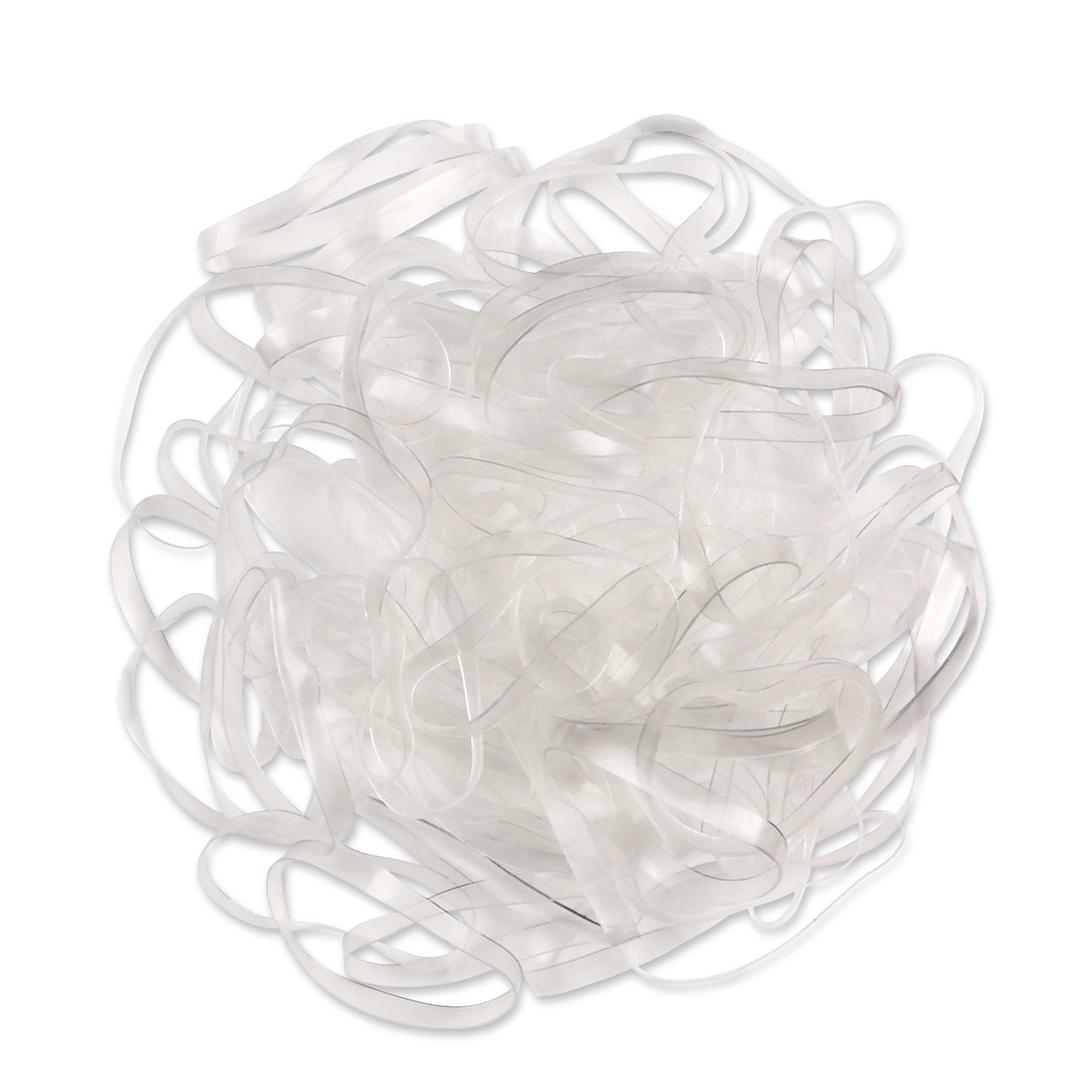 (2 pack) Scunci Thick Hair Polyband Ponytail Hair Ties, Clear, 100 Count