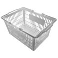 thumbnail image 3 of Minkissy Plastic Handheld Shopping Baskets Grocery Basket Grey 1Set For Commercial Use, 3 of 8