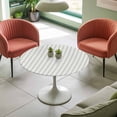 thumbnail image 4 of Sage Green Stripes Elastic Fitted Round Table Cover Vertical Striped Waterproof Outdoor Tablecloth for Holiday Party, Picnic, Patio & Dining Fits Tables Up to 36"-44", 4 of 8