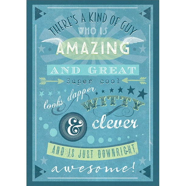 Rsvp A Kind Of Guy Who Is Amazing Masculine Birthday Card For Him Man Men Walmart Com