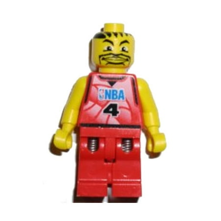 LEGO Minifigure - NBA - RED PLAYER #4 (Best Players In The Nba Of All Time)