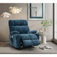 thumbnail image 3 of 180° Lay Flat Electric Power Lift Recliner Chair, Dual Motor Infinite Position Lounge Chair with Heat and Massage, Recliner Sofa Chair with Side Pockets and Cup Holders for Elderly Adults, Blue, 3 of 8