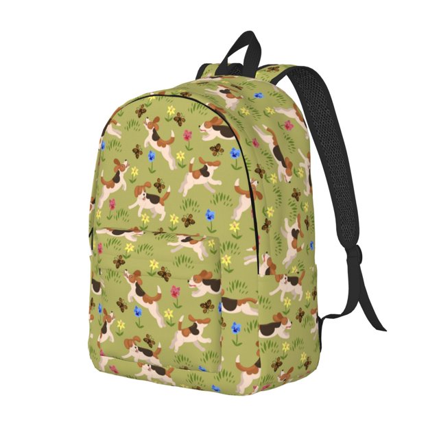 Fotbe Running Beagle Mochila de Lona con Estampado, Mochila Duradera, Mochila Versátil de Alta Calidad, Mochila Compacta Vintage-Small