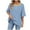 Blue, variant on BVOFAR Womens Oversized Striped T-Shirts Summer Casual Color Block Shirts Trendy Half Sleeve Crew Neck Tunic Tops 2025