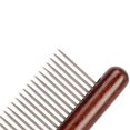 thumbnail image 4 of Pet Wooden Comb Stainless Steel Pin Teeth Durable Comfortable Portable Cat Comb for Pets Dogs, 4 of 8