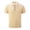 Khaki, variant on Men's Button Up Turn Down Lapel Short Sleeve Solid Color Sports Shirt - Polyester Casual Shirt for Outdoor and Home