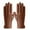Brown, variant on Ediodpoh Women 2025 Autumn Winter Solid Color Leather Gloves Versatile Windproof Thick Cold for Elegant Outdoor Use Black