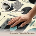 thumbnail image 6 of ODIKA 8'x10' Washable Area Rug Record Vintage Vinyl Music Retro Dj Turntable Border Player Cassette for Living Room, Under Sectional, Family , Durable, Non-Slip, 6 of 7
