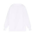 thumbnail image 6 of JUSLIO Girls Hoodies Round Neck Solid Color Hoodless Sweatshirt Casual Athletic Long Sleeve Tops Sweatshirts White(11 Years）, 6 of 7