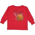 thumbnail image 3 of Inktastic Basketball Swish Boys or Girls Long Sleeve Toddler T-Shirt, 3 of 5