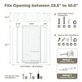 thumbnail image 7 of Cat Gate,Caveen 71 inch Extra Tall Pet Dog Gate with Cat Door,29.5''-40.6''Wide Gate for Cats,Walk Through Indoor for Doorways,White, 7 of 7