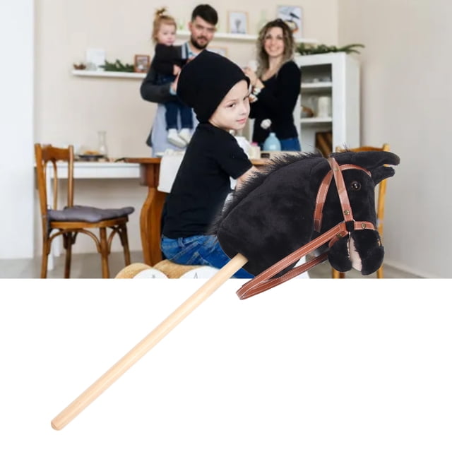Palo De Equitación De Felpa, Palo De Cabeza De Caballo De Felpa Hecho A Mano, Desarrollo Del Equilibrio, Suave Para Interiores Para Niños