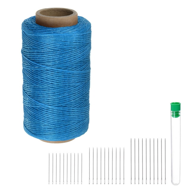 Unique Bargains Dark Blue Polyester Upholstery Sewing Thread with Needles, 260m, 30pcs