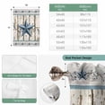 thumbnail image 6 of Texas Star Navy Blue Tie Up Curtains for Windows, Adjustable Balloon Window Shades, Farmhouse Vintage Art Wooden Kitchen Window Treatments Farmhouse Short Curtains with Rod Pocket 42"x45", 6 of 8
