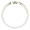thumbnail image 5 of 0.1725 ctw Wedding Band for Women - 18K White Gold Simulated Yellow Diamond Stackable Eternity Ring, 5 of 6
