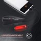 thumbnail image 5 of Juego de luces de bicicleta súper brillantes, potentes luces LED delanteras y traseras recargables por USB, batería de litio de 2000 mAh, resistente al agua, 4 modos de iluminación, luces para bicicle, 5 of 5