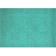 thumbnail image 1 of Ahgly Company Machine Washable Indoor Rectangle Oriental Turquoise Blue Industrial Area Rugs, 3' x 5', 1 of 4