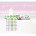 thumbnail image 5 of PurpleEssences Gingham Check Cloth Napkins Set of 10, 18x18 inches - Apple Green and Bush Pink, 5 of 5