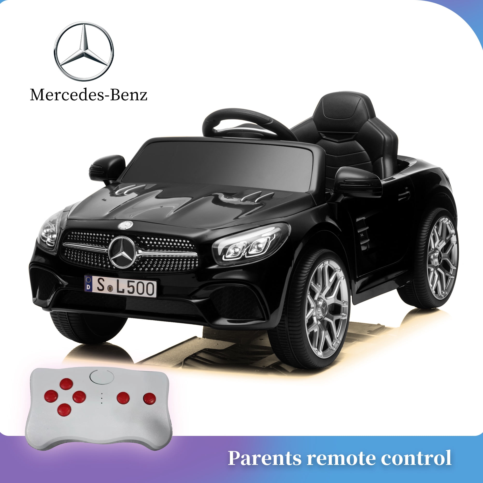 Licensed Benz CLS 350 12V Electric Ride on Toys with Bluetooth Music, LED Lights, Spring Suspension, Power Car Wheels, Electric Car for Kids with Parent Remote Control (Black)