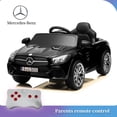 thumbnail image 7 of Licensed Benz CLS 350 12V Electric Ride on Toys with Bluetooth Music, LED Lights, Spring Suspension, Power Car Wheels, Electric Car for Kids with Parent Remote Control (Black), 7 of 7