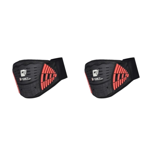 Sonducket Equipo protector de cintura de apoyo para cinturón de riñón de carreras de Motocross para motocicleta Rojo 2Conjunto