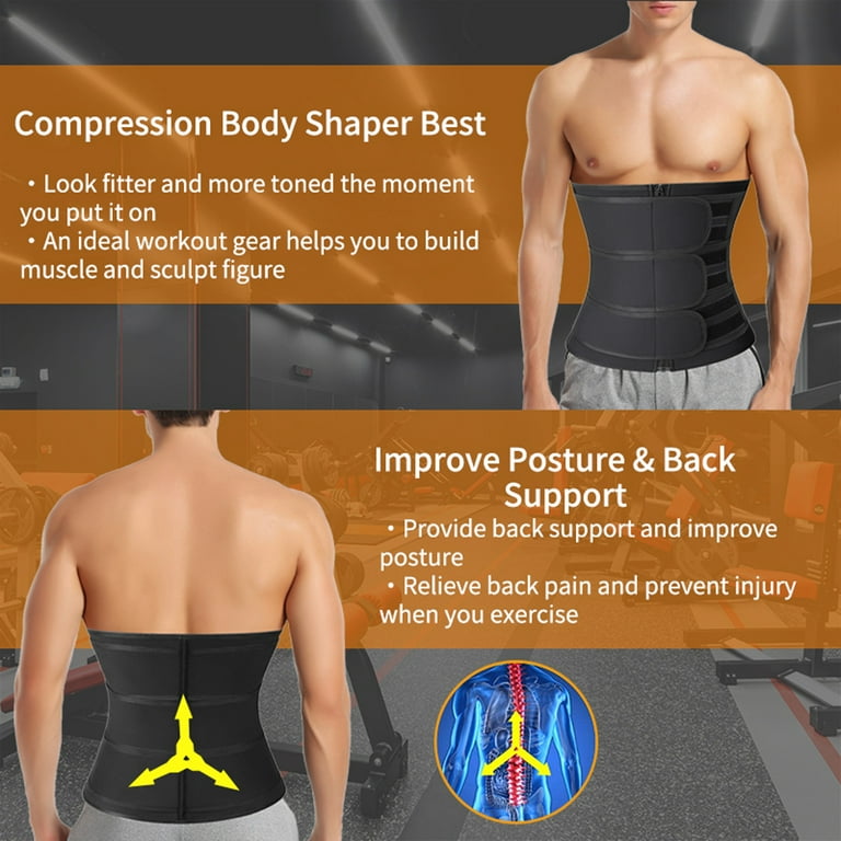Men's Sweat Sauna Belt Waist Trainer Body Shaper Compression