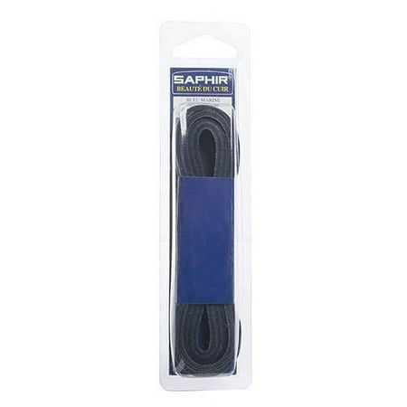 

Saphir Beaute du Cuir Square 4mm Leather Shoe Laces 120cm-Navy Blue