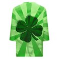 thumbnail image 4 of BLVB Womens 3/4 Sleeve Tshirt St Patricks Day Tees Shirt Shamrock Tops Casual V Neck Blouse Tops Green 8, 4 of 5