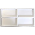 thumbnail image 2 of HAWK (2 Pack) White Plastic Tray Insert | 14" x 7.5" (35.6 cm x 19.1 cm) | 4 Compartments 6.5" x 3.25" (16.5 cm x 3.25 cm), 2 of 2