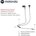 thumbnail image 3 of Audífonos Cableados Motorola Earbuds 105 con Micrófono Manos Libres, 3 of 3