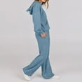 thumbnail image 5 of RYRJJ Lounge Sets For Women 2 Piece Outfits Pullover Hoodie Sweatshirt and Drawstring Wide Leg Sweatpant Sweatsuit Tracksuit(Light Blue,XL), 5 of 9