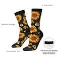 thumbnail image 4 of Picia Sunflowers And Bww Print Athletic Socks for Men & Women – Cushioned Moisture-Wicking Crew Socks for Sports, Running, and Training, Soft & Breathable Size 5-11, 4 of 6