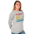 thumbnail image 3 of Worth The Wait But Always Late Ombre Long Sleeve TShirt Men Women Brisco Brands X, 3 of 4