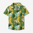 thumbnail image 2 of Coerni Toddler Boys Kids Hawaiian Shirt Short Sleeve Button Down Shirts Tropical Lapel Summer Beach Top Baby Casual Clothes, 2 of 5