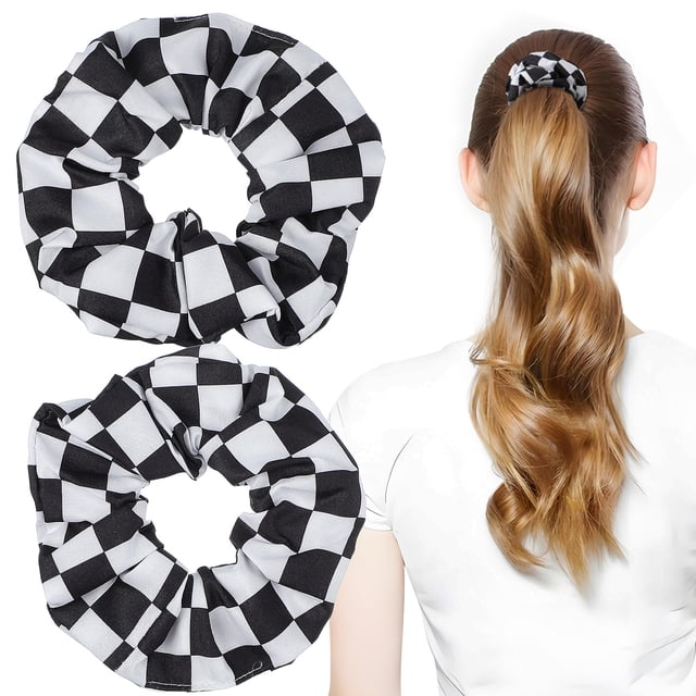2 PCS Play Band Scrunchies Femenino Elástico Pelo Pein PonyTail Titjetores Cuerdas para el cabello
