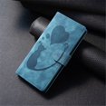 thumbnail image 2 of For Samsung Galaxy S22+ 5G 6.6" Cat Patterned Embossed Strong Magnetic Attachment/Closure, Card Slots/Pocket, PU Leather Flip Wallet Case ﻿,Blue,For Galaxy S22+ 5G, 2 of 8