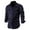 Navy, variant on hgsbede Men's Cotton Corduroy Long Sleeve Turndown Collar Slim Fit Casual Top Blouse Shirt
