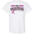 thumbnail image 3 of Inktastic I'm a Survivor Breast Cancer Awareness with Ribbon T-Shirt, 3 of 5