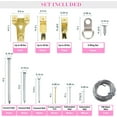thumbnail image 2 of Picture Hanging Kit, 315pcs Hanging Hardware with Hs, Wire, Nails, D Ring, Wall Hanging Kit with Hangers, Magnetic Level and Small Pink Claw Hammer, nails for hanging pictures for Home Decor, 2 of 3