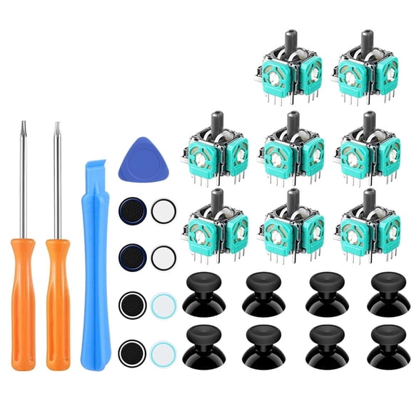 TAPDRA Controller Joystick Replacement Kit For Xbox One S Elite Controllers Thumbstick Caps Glow In Dark Silicone Covers Tool Set