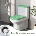 thumbnail image 4 of HELLHERO Serrated Pattern Design Stylish Gifts Polyester Fabric Bathroom Toilet Lid Cover, Soft, Fits All Toilet Shapes U-Shaped Adjustable, Non-Slip, 4 of 8