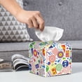 thumbnail image 6 of Sikiie Retro Musi Disco Leather Tissue Box Cover Square, tissue box holder, Tissue Box with Bottom Belt-5.2”x5.2”x5.2”, 6 of 7
