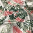 thumbnail image 7 of Ambesonne Tropical Valance & Curtain, Plumerias Hibiscuses Art, 55"x24", Jade Green Pale Ruby, 7 of 7