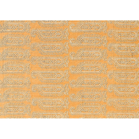 Ahgly Company Indoor Rectangle Solid Orange Modern Area Rugs, 8' x 10'