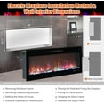 thumbnail image 2 of 50 Inch Built-in Electric Fireplace with WiFi ＆ Remote Control,12 Realistic Flame Flickering Colors,750/1500W Wall Fireplace Heater with Alexa and Timer,for Bedrooms,Living Rooms, 2 of 9