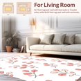 thumbnail image 2 of Flatwoven High Traffic Area Rug, Delicate Dainty Blossom with Scattered Floral Sprigs, Non Slip, Stain Resistant, Washable Area Rugs for Living Room, Bedroom(Pink, 4X6), 2 of 8