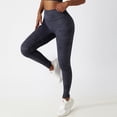 thumbnail image 3 of Impreso pantalones de yoga al aire libre correr fitness deportes pantalones mujeres talle alto polainas hiedra púrpura XL, 3 of 6