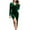 Green, variant on High Split Velvet Dress for Women Oversized Solid Color Long Sleeved V-Neck Wrap Dresses Elegant Formal Wedding Guest Ruched Dress