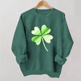 thumbnail image 1 of TaTaai Women Loose Fit St Patrick's Day Printed Crew Neck No Hood Sweatshirt Long Sleeve Casual Top Ladies Daily Street Office Commute Wear Soft Comfortable No Fading Top Gift, 1 of 6