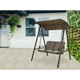 thumbnail image 6 of Kozyard Doris 2-Person Steel Outdoor Patio Swing with Adjustable Canopy, Breathable Textilence Seat, Taupe, 6 of 6